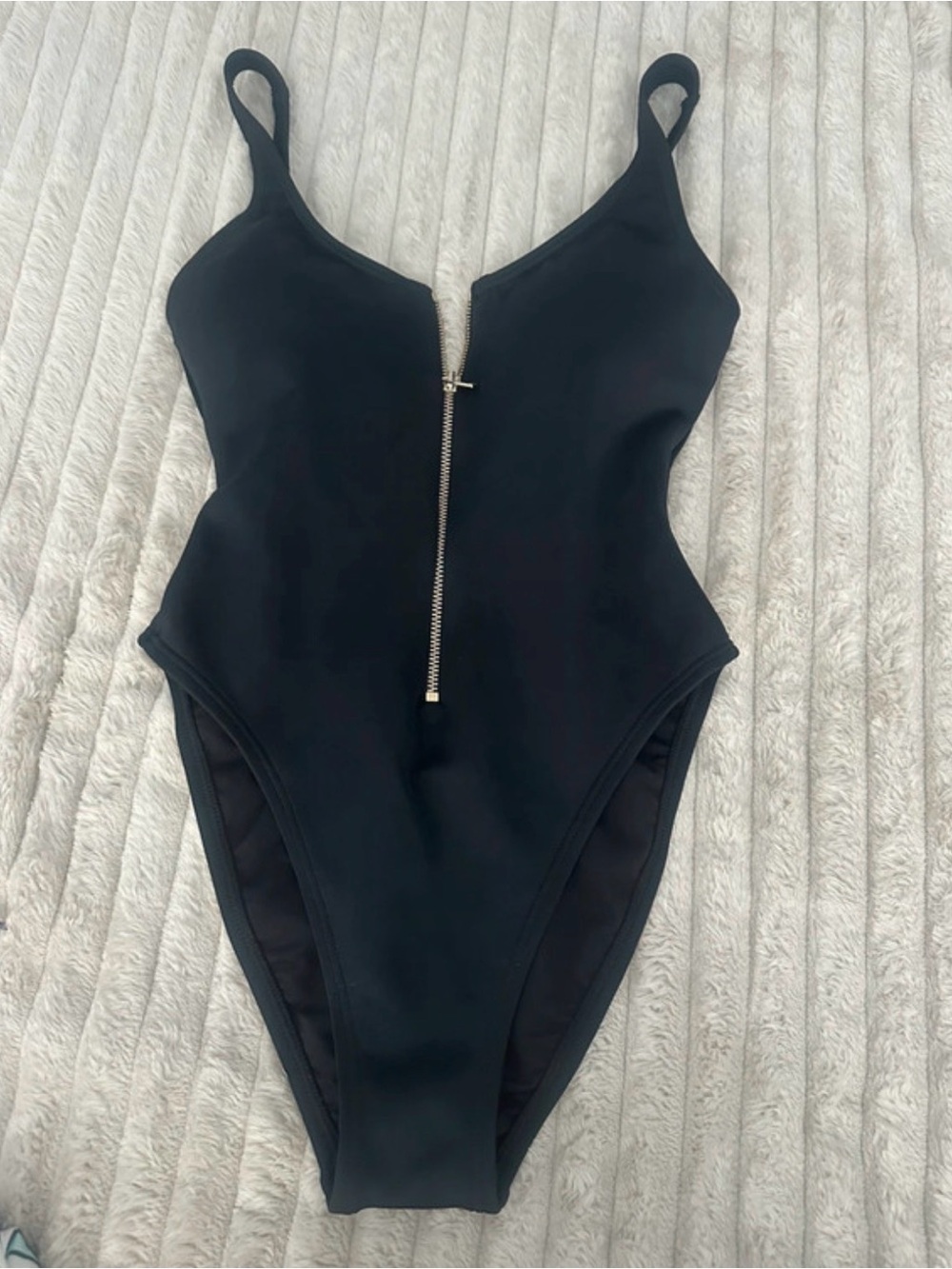 MICHAEL Michael Kors Black One-Piece with Branded Neck Label